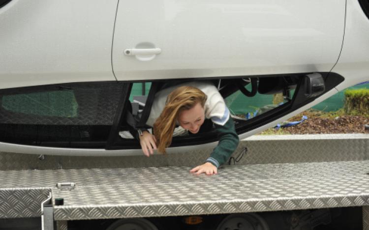 verkeersongeluk ontsnappen